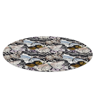 Ronde vloerbescherming Aquarel vlinders