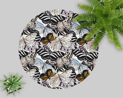 Ronde vloerbescherming Aquarel vlinders