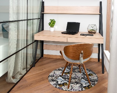 Ronde vloerbescherming Aquarel vlinders