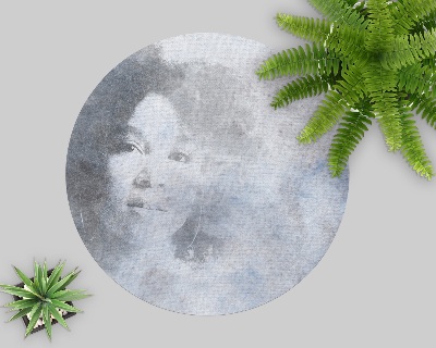 Ronde stoel mat Vrouwengezicht