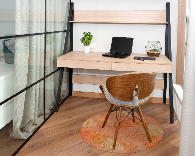 Ronde vloerbescherming voor bureaustoel Zonnebloembloemen