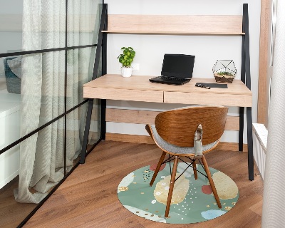 Ronde vloerbescherming voor bureaustoel Aquarelpatronen