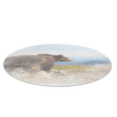 Ronde stoel mat Aquarel beer