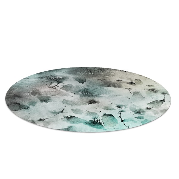 Ronde stoel mat Bloemen inkt aquarel