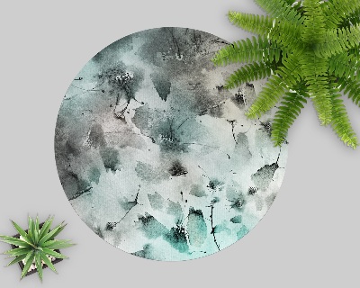 Ronde stoel mat Bloemen inkt aquarel