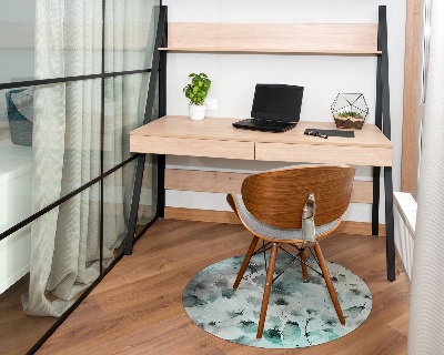 Ronde stoel mat Bloemen inkt aquarel