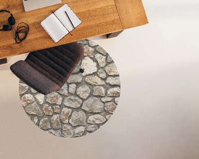 Ronde vloerbescherming voor bureaustoel Oude stenen