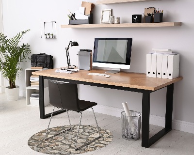 Ronde vloerbescherming voor bureaustoel Oude stenen