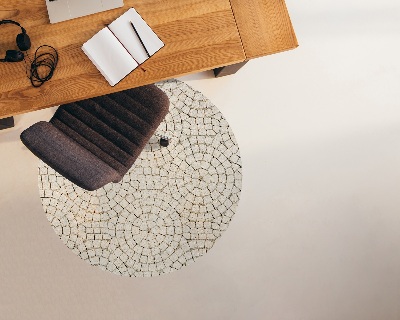 Ronde stoel mat Zandsteen kubus