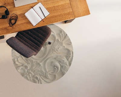 Ronde vloerbescherming voor bureaustoel Bladeren in het zand