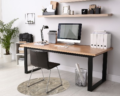 Ronde vloerbescherming voor bureaustoel Bladeren in het zand