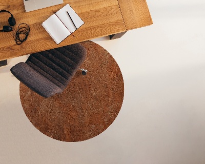 Ronde vloerbescherming voor bureaustoel Patroon in steen