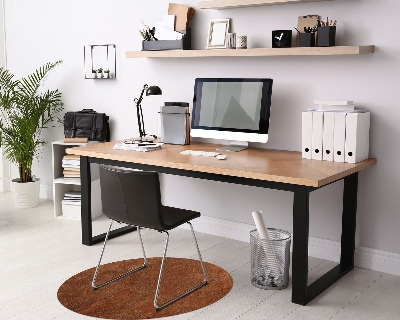 Ronde vloerbescherming voor bureaustoel Patroon in steen