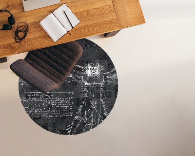 Ronde vloerbescherming voor bureaustoel Vitruviusman