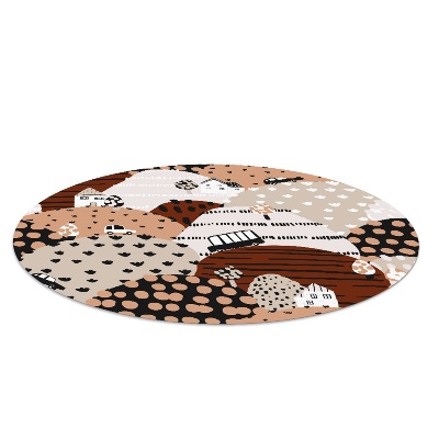 Ronde vloerbescherming Illustratie van de stad