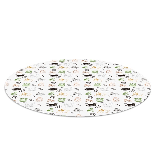 Ronde vloerbescherming voor bureaustoel Stripkatten