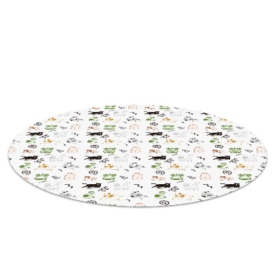 Ronde vloerbescherming voor bureaustoel Stripkatten