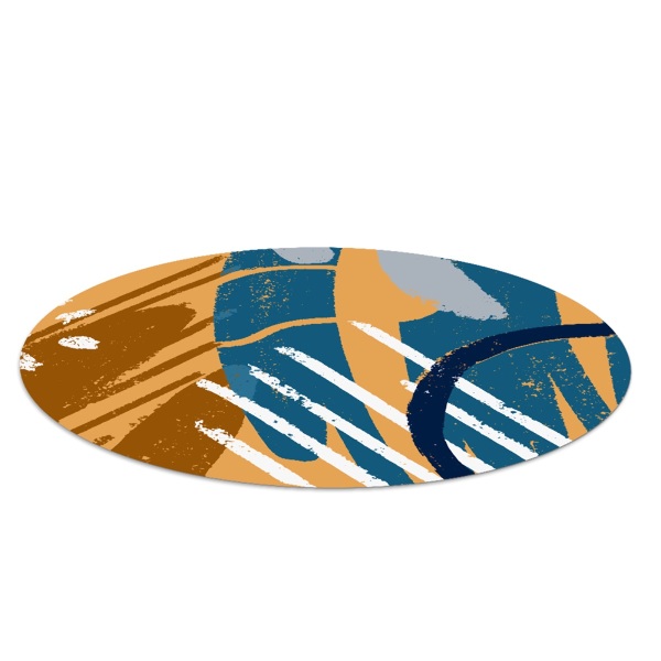 Ronde vloerbescherming voor bureaustoel Creatief patroon