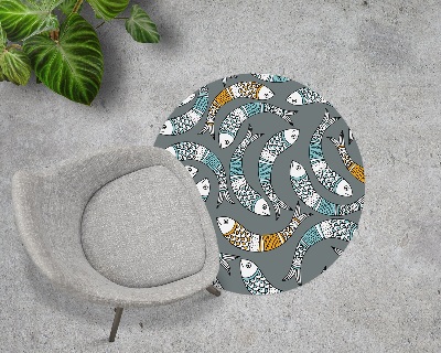 Ronde vloerbescherming voor bureaustoel Griekse vis