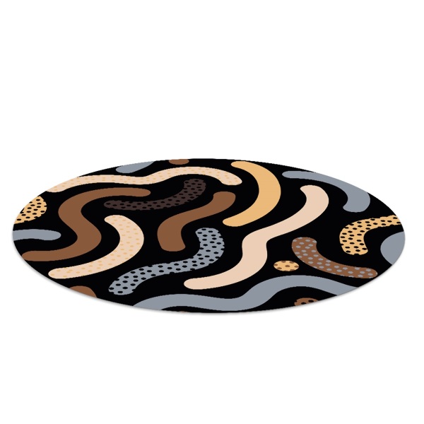 Ronde stoel mat Amandel doodles