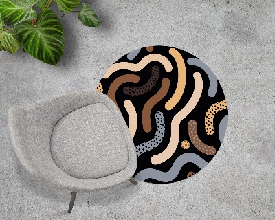 Ronde stoel mat Amandel doodles