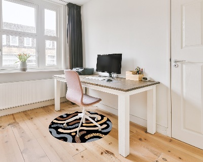 Ronde stoel mat Amandel doodles