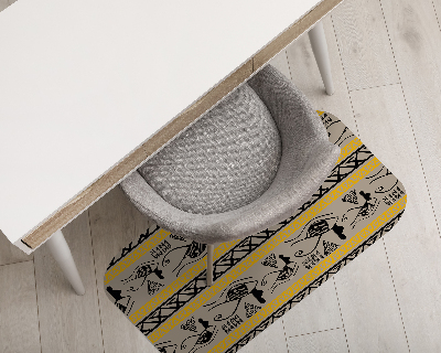 Vloerbeschermer bureaustoel Egyptische hiërogliefen