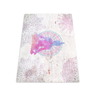 Vloerbeschermer bureaustoel Boeddha vergezeld door een mandala