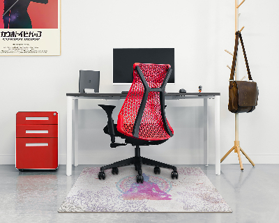 Vloerbeschermer bureaustoel Boeddha vergezeld door een mandala