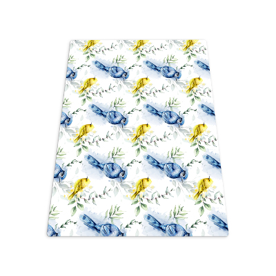 Vloerbeschermer bureaustoel Kleurrijke vogels