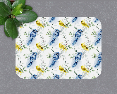 Vloerbeschermer bureaustoel Kleurrijke vogels