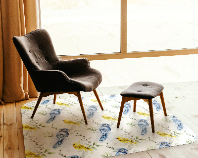 Vloerbeschermer bureaustoel Kleurrijke vogels