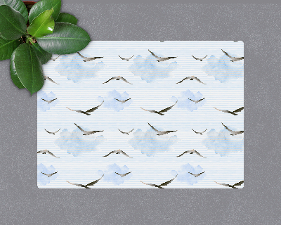 Vloerbeschermer bureaustoel Vogels in de blauwe lucht