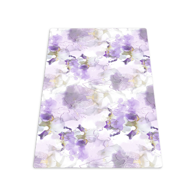Vloerbeschermer Paarse bloemen aquarel