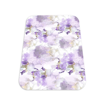 Vloerbeschermer Paarse bloemen aquarel