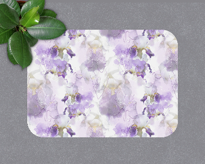 Vloerbeschermer Paarse bloemen aquarel