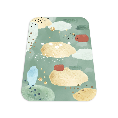 Vloerbeschermer bureaustoel Aquarelpatronen