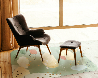 Vloerbeschermer bureaustoel Aquarelpatronen