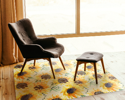 Vloerbeschermer tapijt Gouden Zonnebloemen