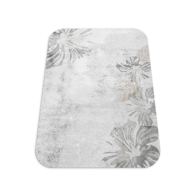 Vloerbeschermer bureaustoel Grijs beton en bloemen