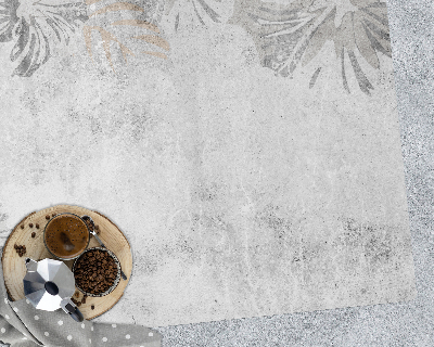 Vloerbeschermer bureaustoel Grijs beton en bloemen