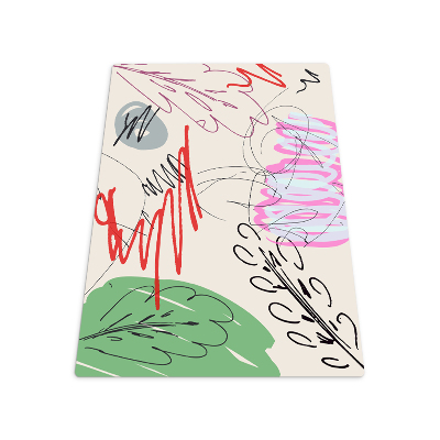 Vloerbeschermer bureaustoel Abstract gekrabbel