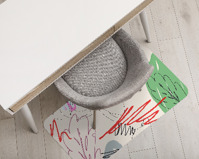 Vloerbeschermer bureaustoel Abstract gekrabbel