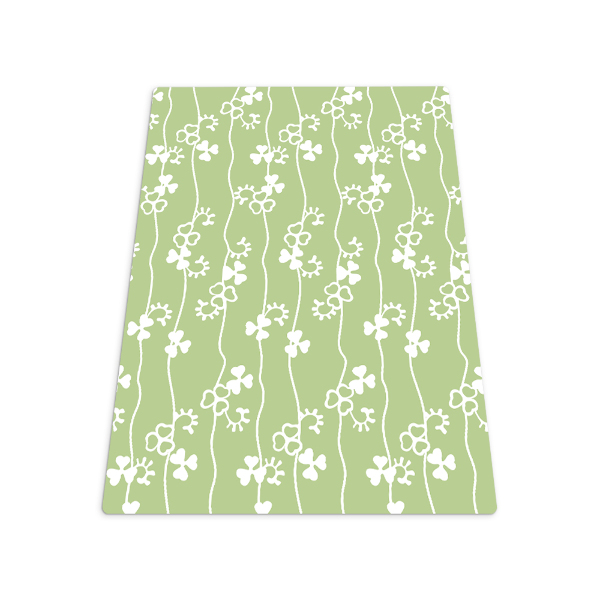 Vloerbeschermer bureaustoel Klaverpatroon