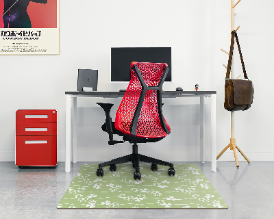 Vloerbeschermer bureaustoel Klaverpatroon