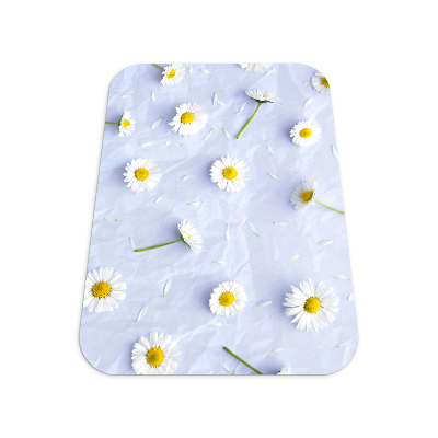 Vloerbeschermer bureaustoel Witte madeliefjes