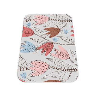 Vloerbeschermer tapijt Bloemencontour omtrek