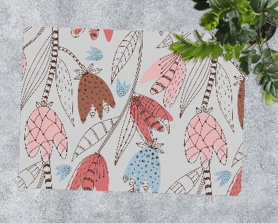 Vloerbeschermer tapijt Bloemencontour omtrek