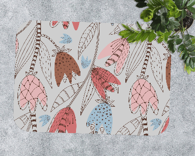 Vloerbeschermer tapijt Bloemencontour omtrek