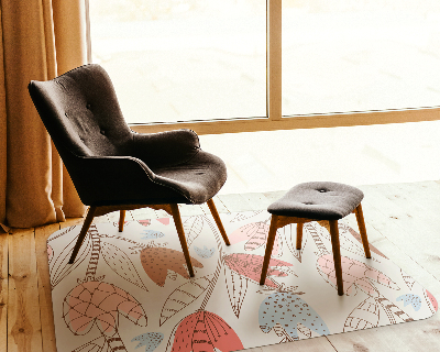 Vloerbeschermer tapijt Bloemencontour omtrek